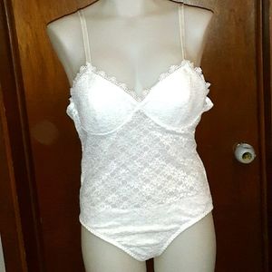 NWT White frilly bathing suit